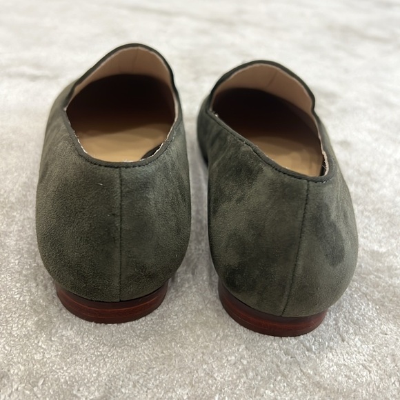 NWOT Talbots RYAN EMBROIDERED SUEDE LOAFERS/FLATS in olive size 7.5 - Picture 6 of 9